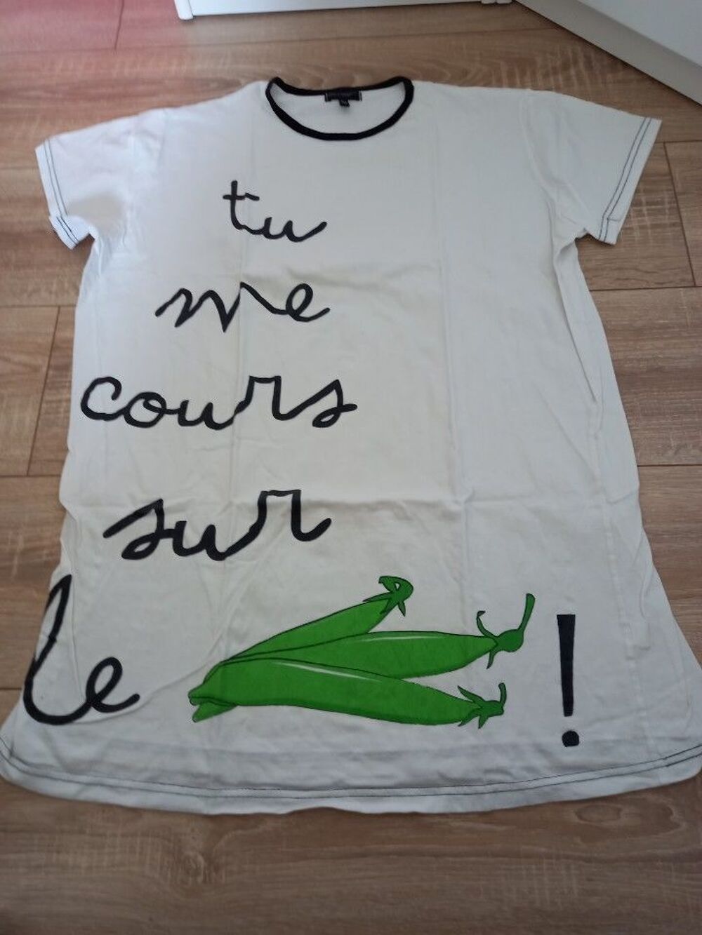 Chemise de nuit tee-shirt blanc marque Carla Cariati taille Vtements