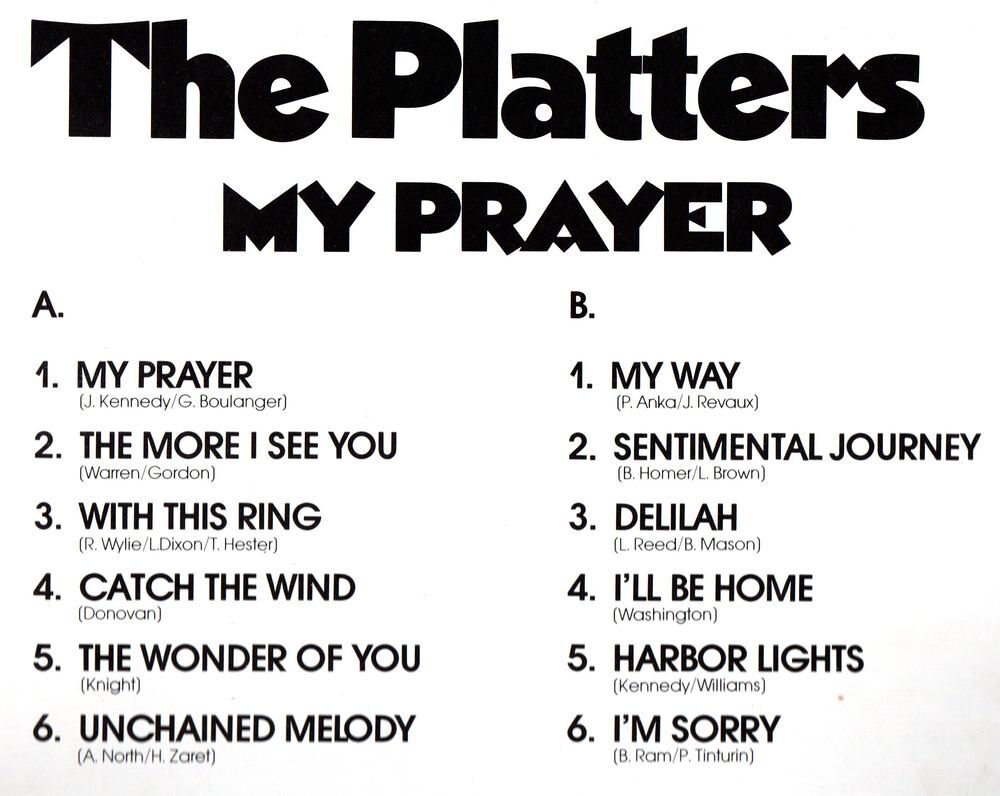 vinyl 33 tours The PLATTERS les titres sont en photo CD et vinyles