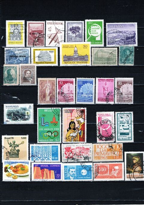 lot de 192 timbres du CONTINENT AMERICAIN 4 Les glisottes-et-Chalaures (33)
