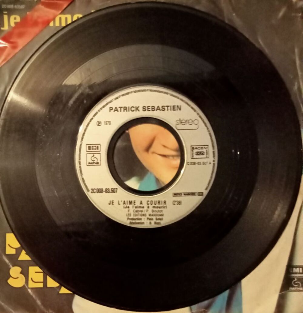 PATRICK SEBASTIEN / 5 X DISQUES VYNIL45 TOURS CD et vinyles