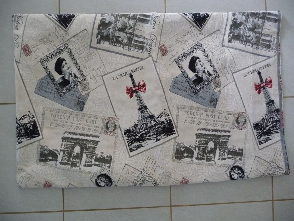 Tissu style tapisserie motifs Paris et la Mode Décoration