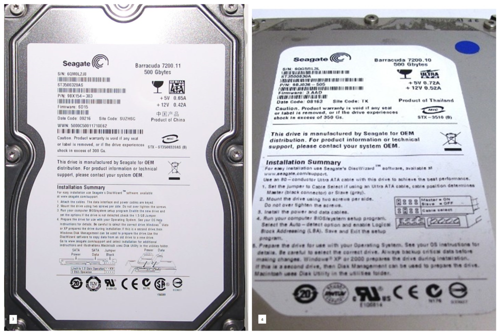 Lot de 6 disques dur hs sata ide hdd Matériel informatique