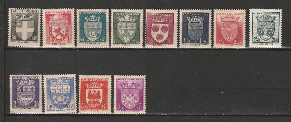 TIMBRES NEUFS** ANNEE 1942
