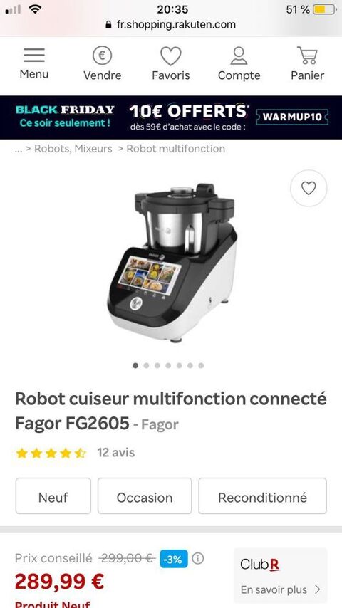 fagor connect robot cuiseur multifonctions 85 Lyon 4 (69)