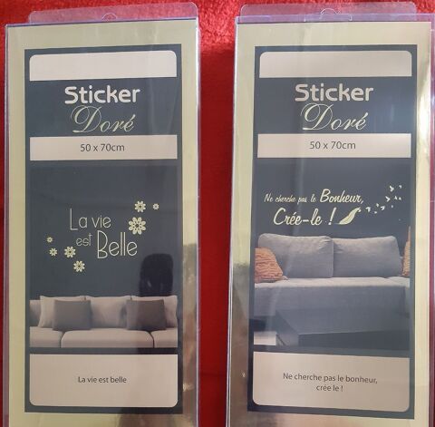 Planche de Stickers 'Messages' dor� - 50x70 cm - Au choix 2 Avion (62)