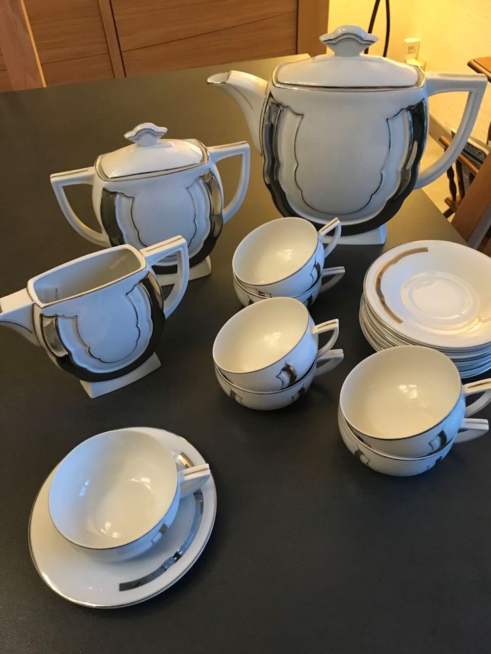 service caf&eacute; de 1940 porcelaine de Tch&eacute;coslovaquie Cuisine