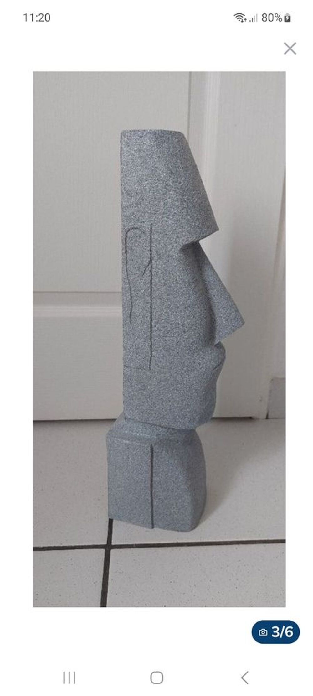 Statue moai r&eacute;sine hauteur
50 cm Décoration