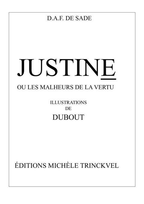 Justine de Sade illustré par Dubout Serres-Castet (64)