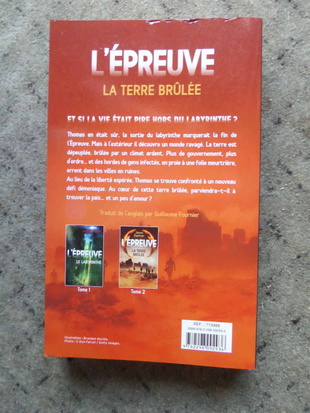serie de 3 romans L EPREUVE Livres et BD