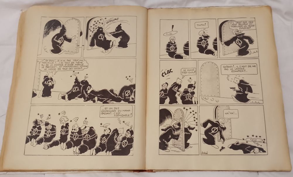 Tintin les cigares du pharaon et tintin en am&eacute;rique n et b Livres et BD