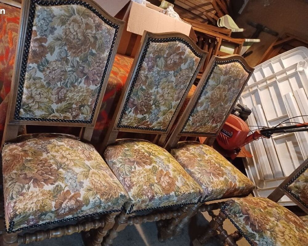 4 Chaises en ch&ecirc;ne Meubles