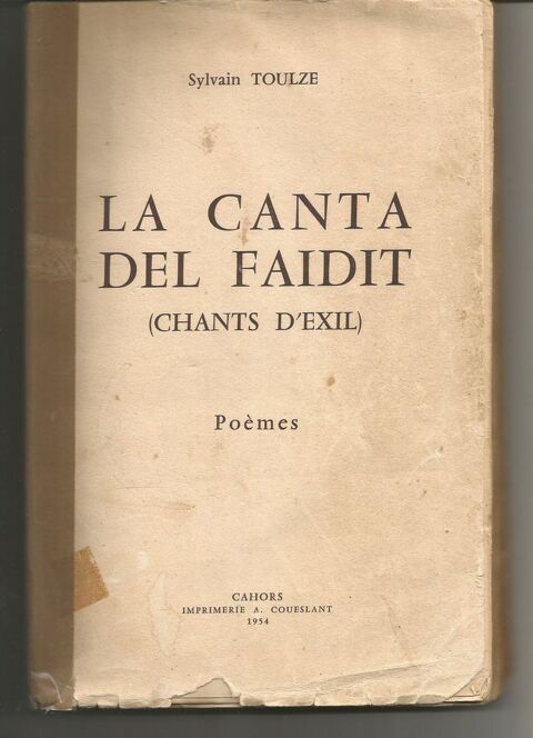 Sylvain TOULZE La canta del faidit (chants d'exil) pomes  4 Montauban (82)