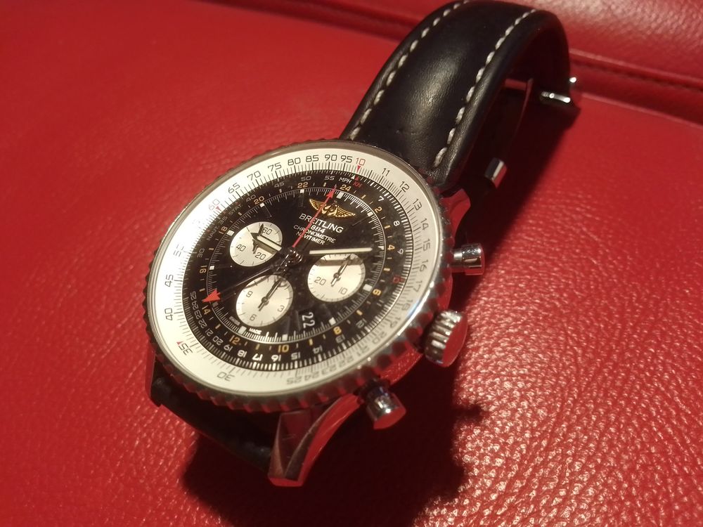 BREITLING NAVITIMER 46mmGMT 2 fuseaux horaires) dos transpar Bijoux et montres