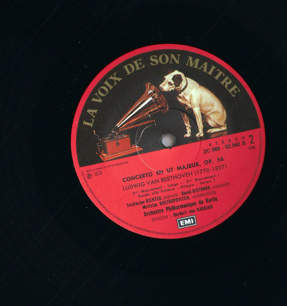 Beethoven Triple Concerto en ut maj Karajan / Rostropovitch CD et vinyles