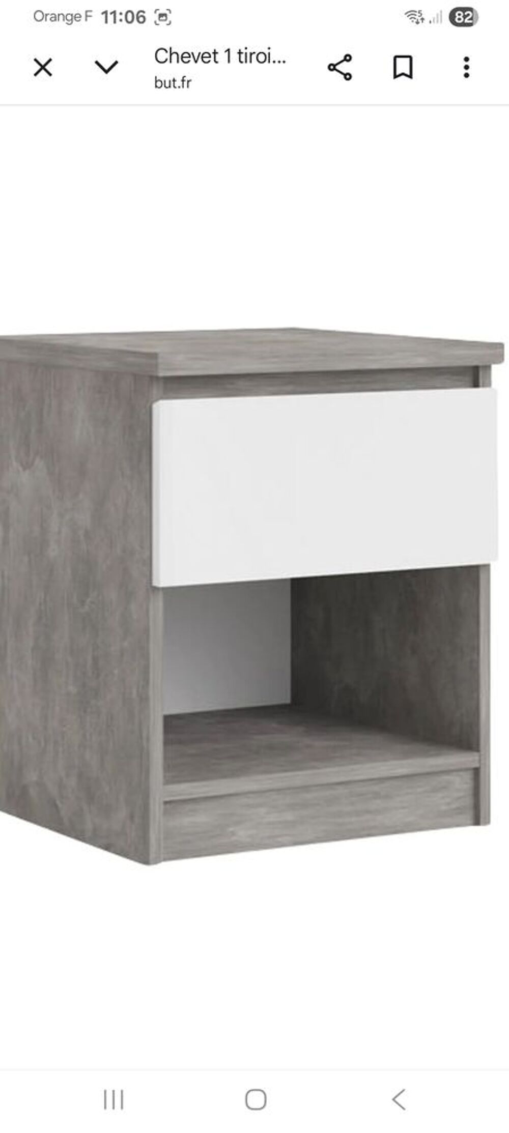 Lot 2 chevets gris Meubles