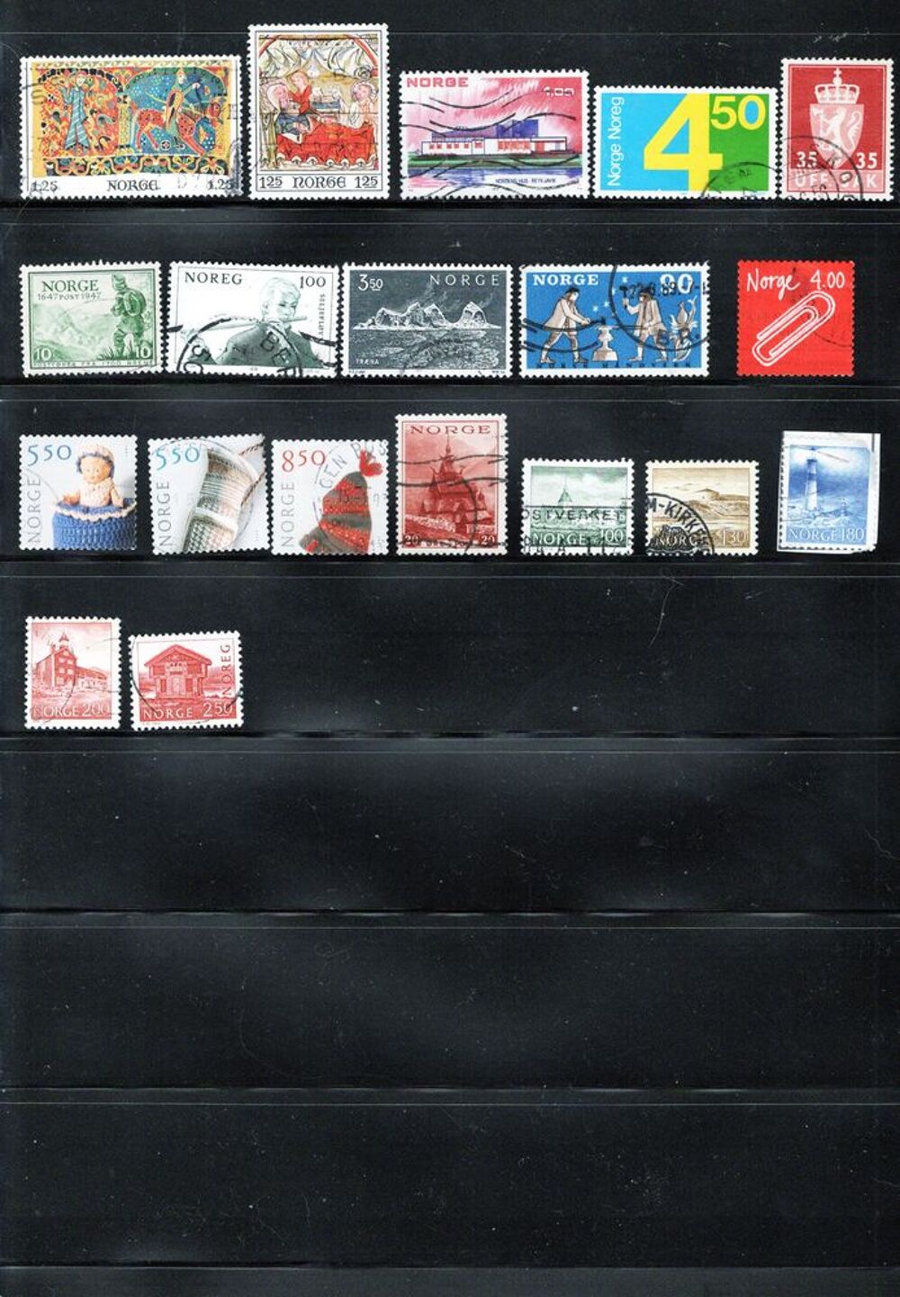 lot de 71 timbres de NORVEGE 