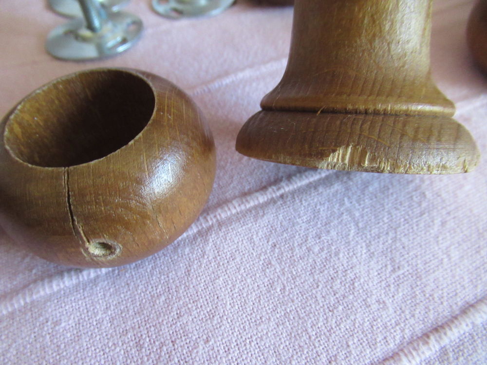 Supports de tringles &agrave; rideaux en bois - lot de 3 Décoration