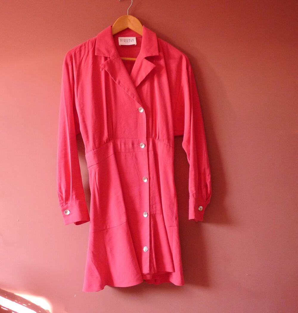 Robe femme Claudie Pierlot 36 S neuf rose fuschia manches lo Vêtements
