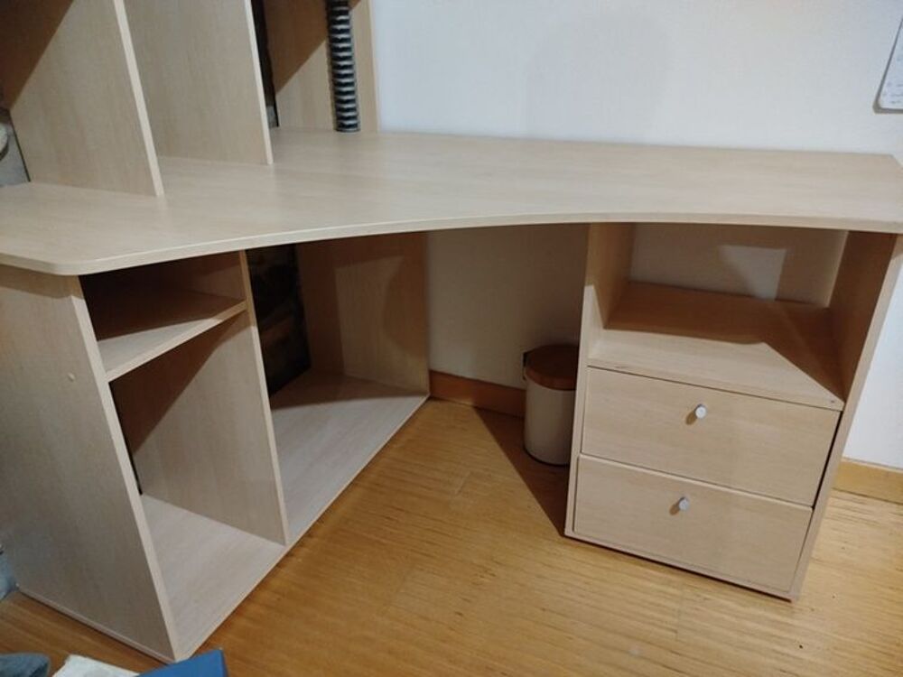 AV Bureau d'angle en bois clair Meubles