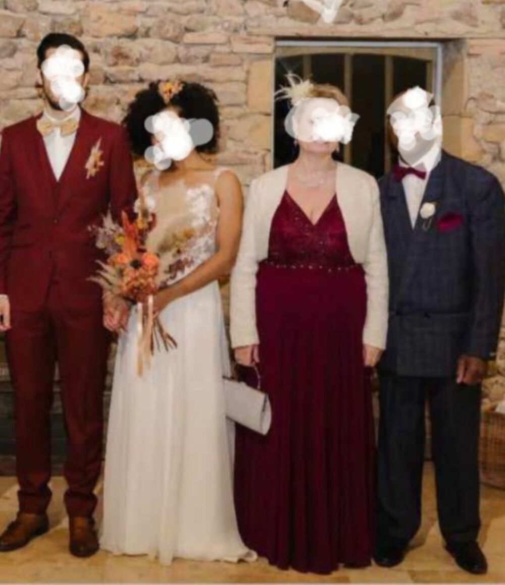 Robe longue bordeaux c&eacute;r&eacute;monie f&ecirc;te Vêtements
