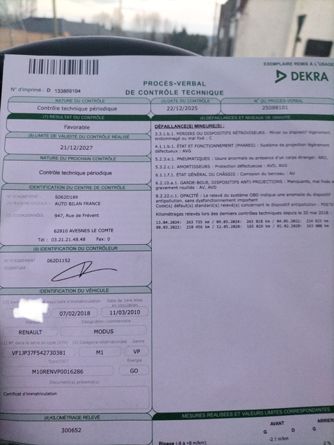 Renault Modus Grand  2010 occasion Ayette 62116