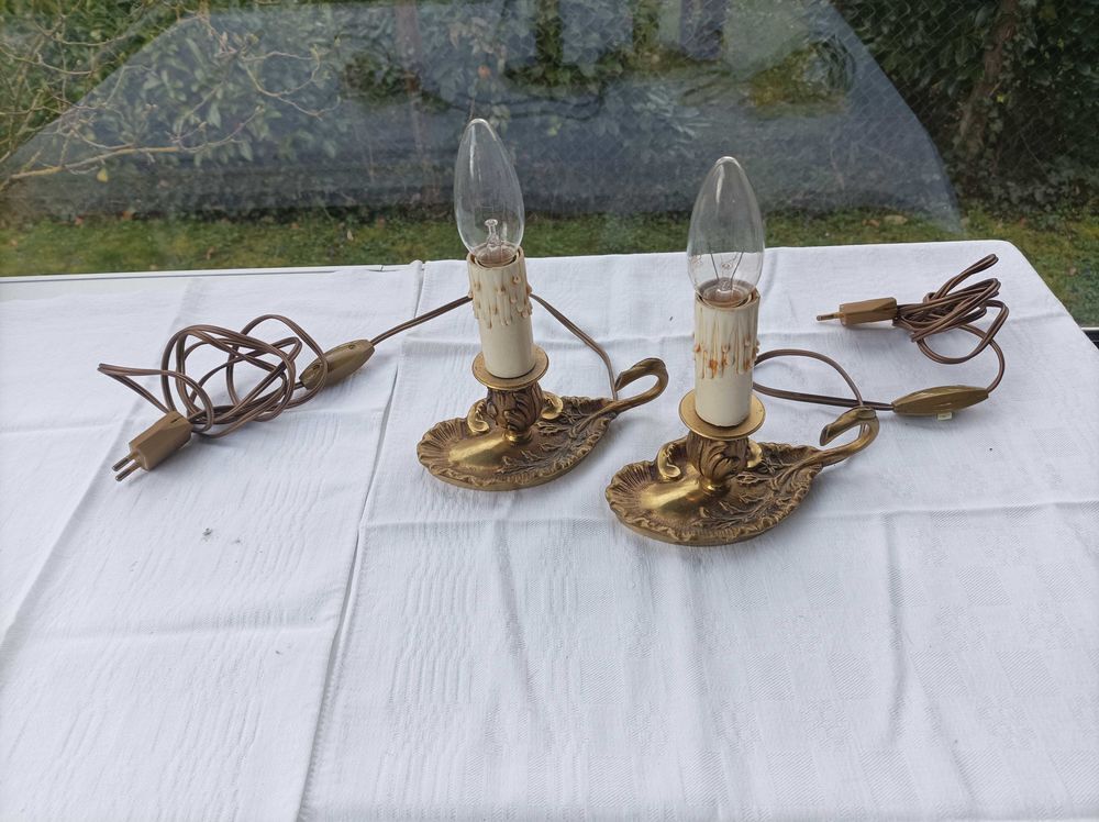 petite lampes de chevet en bronze Décoration