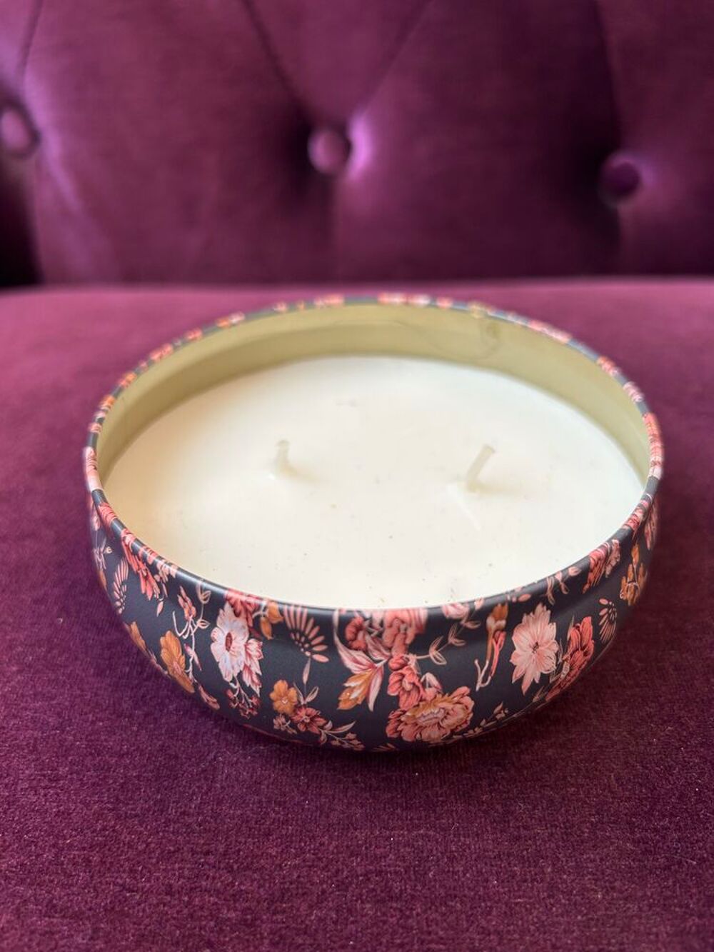 Bougie douceur poudr&eacute;e Décoration
