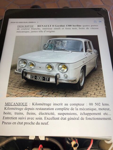 RENAULT Voiture 1970 occasion Juziers 78820