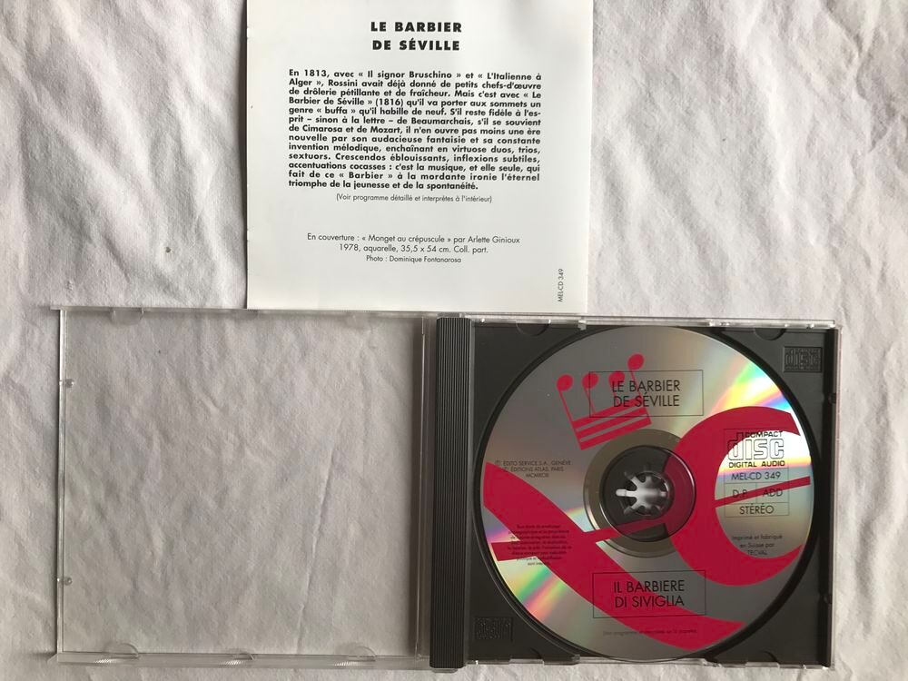 CD Rossini Le Barbier De S&eacute;ville CD et vinyles