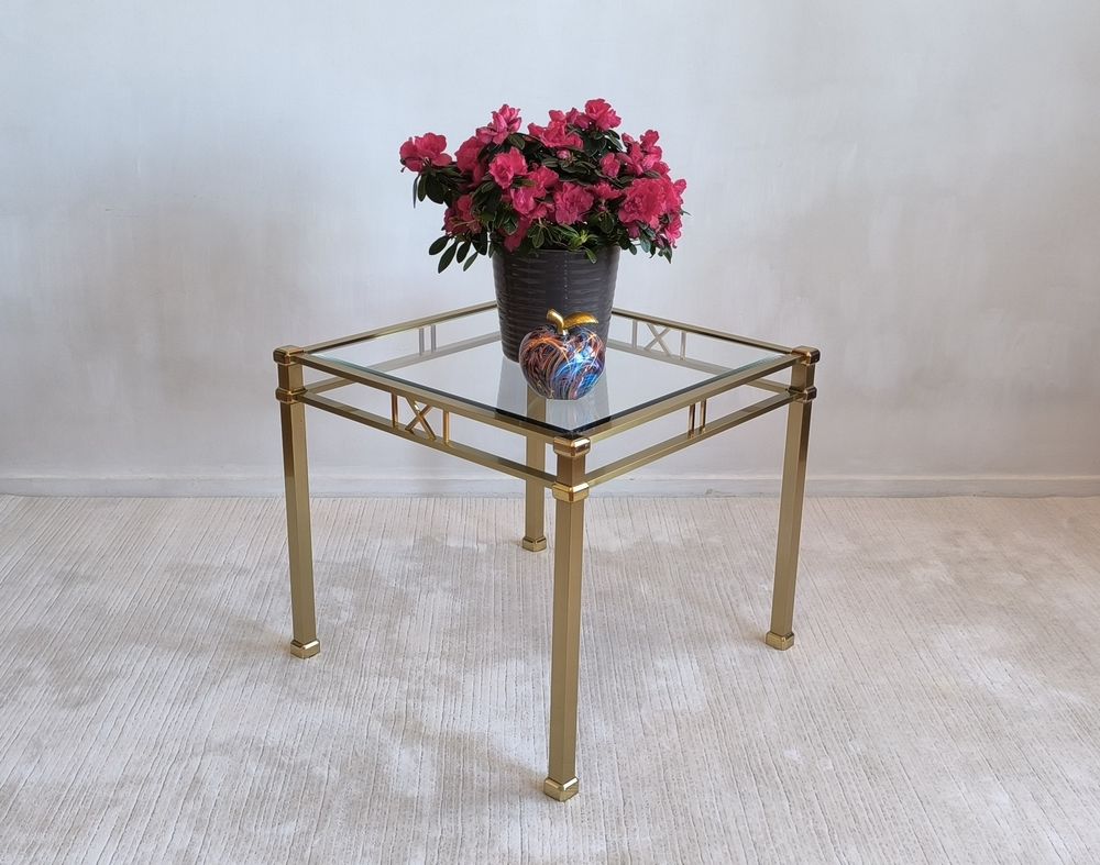 Belle table basse dor&eacute;e carr&eacute;e Orsenigo Italy Meubles
