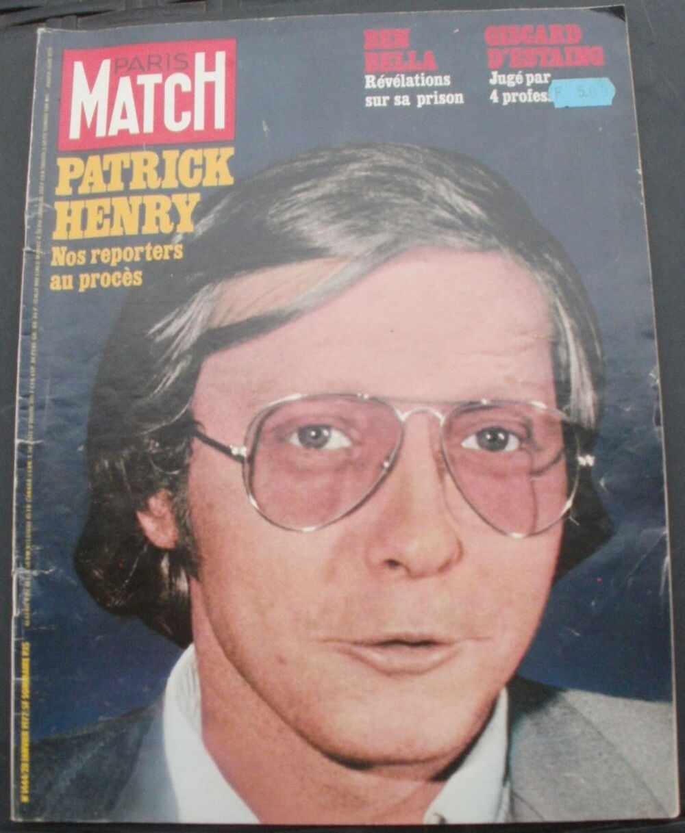 PARIS MATCH N&deg; 1444 du 28/01/1977 Patrick HENRY / BEN BELLA Livres et BD