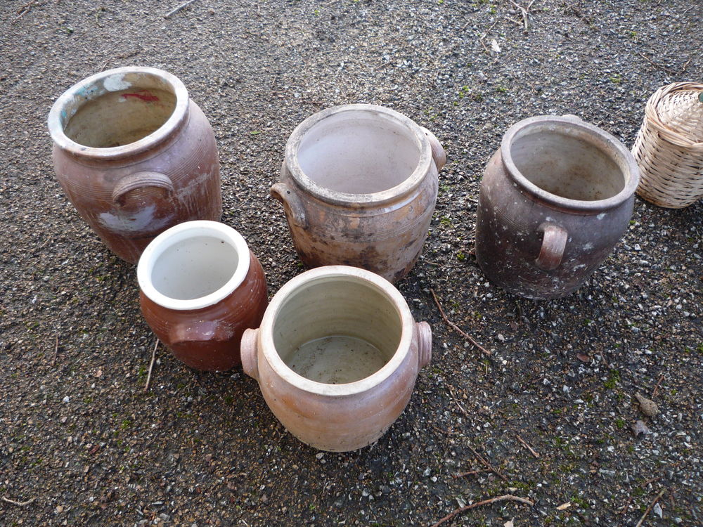 Pots en gr&egrave;s graissier/confit (canard)/bonbonne/bouteille Cuisine