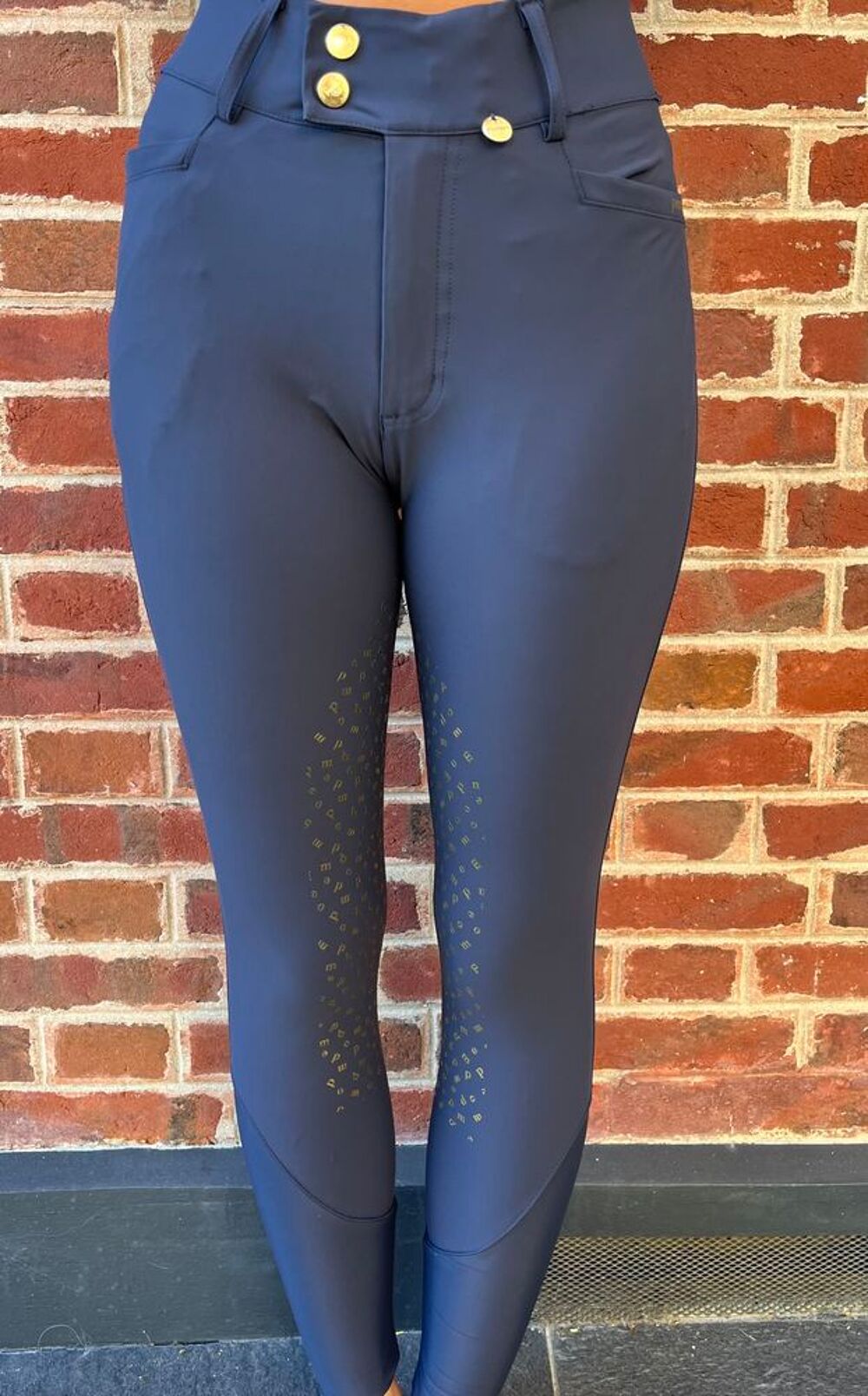 Pantalon d'&eacute;quitation bleu marine Pomme Sports