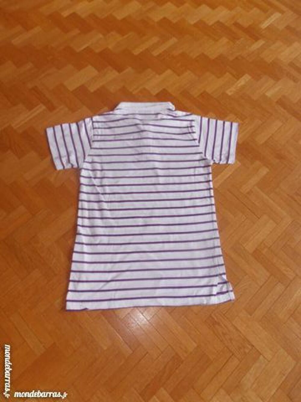 Polo ray&eacute; violet (50) Vtements enfants