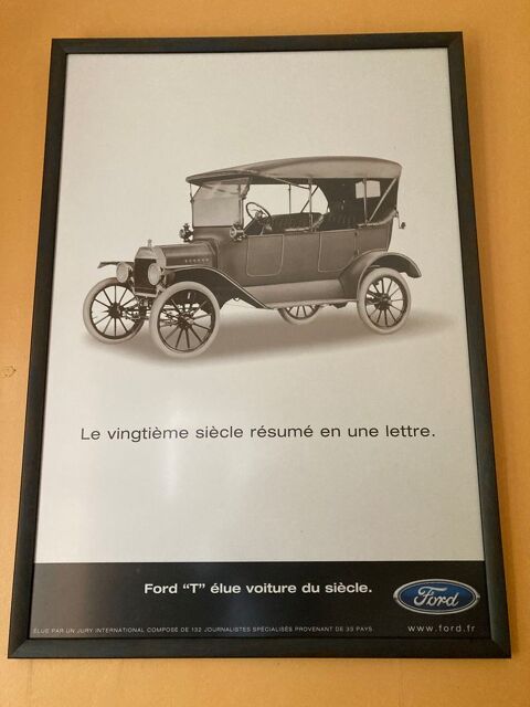 AFFICHE PUBLICITAIRE FORD Modle T lue voiture du sicle. 120 Saint-Malo (35)