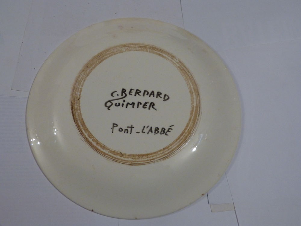 ASSIETTE QUIMPER t&ecirc;te de BRETON 