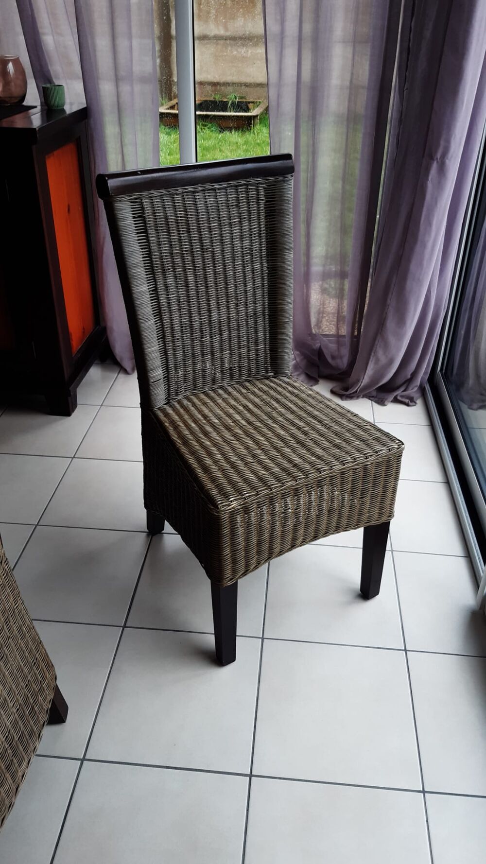 Chaise de salle &agrave; manger en osier Meubles