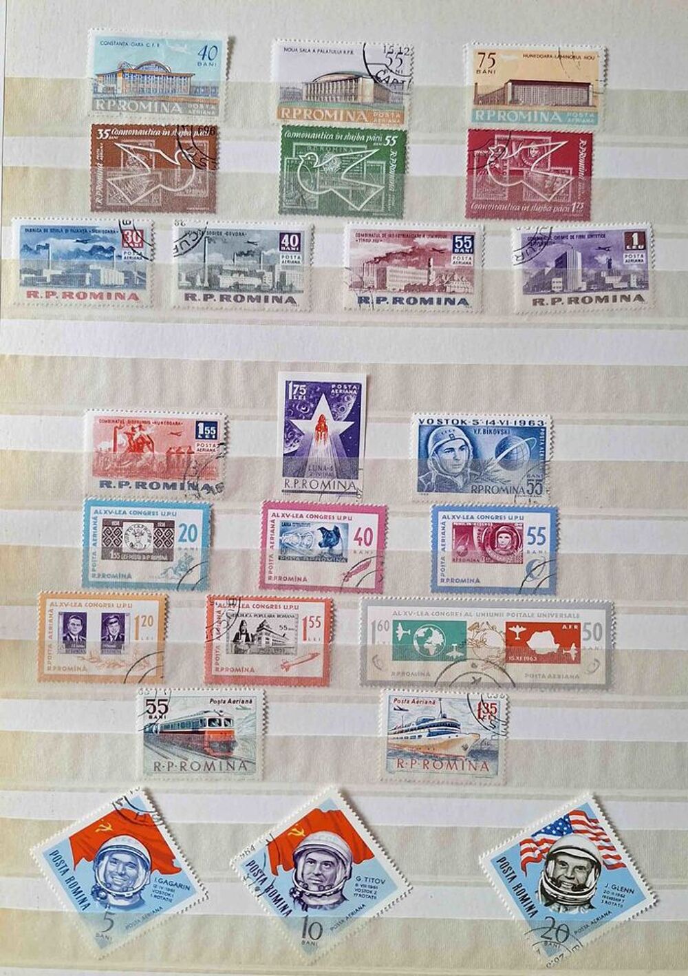 S&eacute;rie de timbres de collection de Roumanie C 