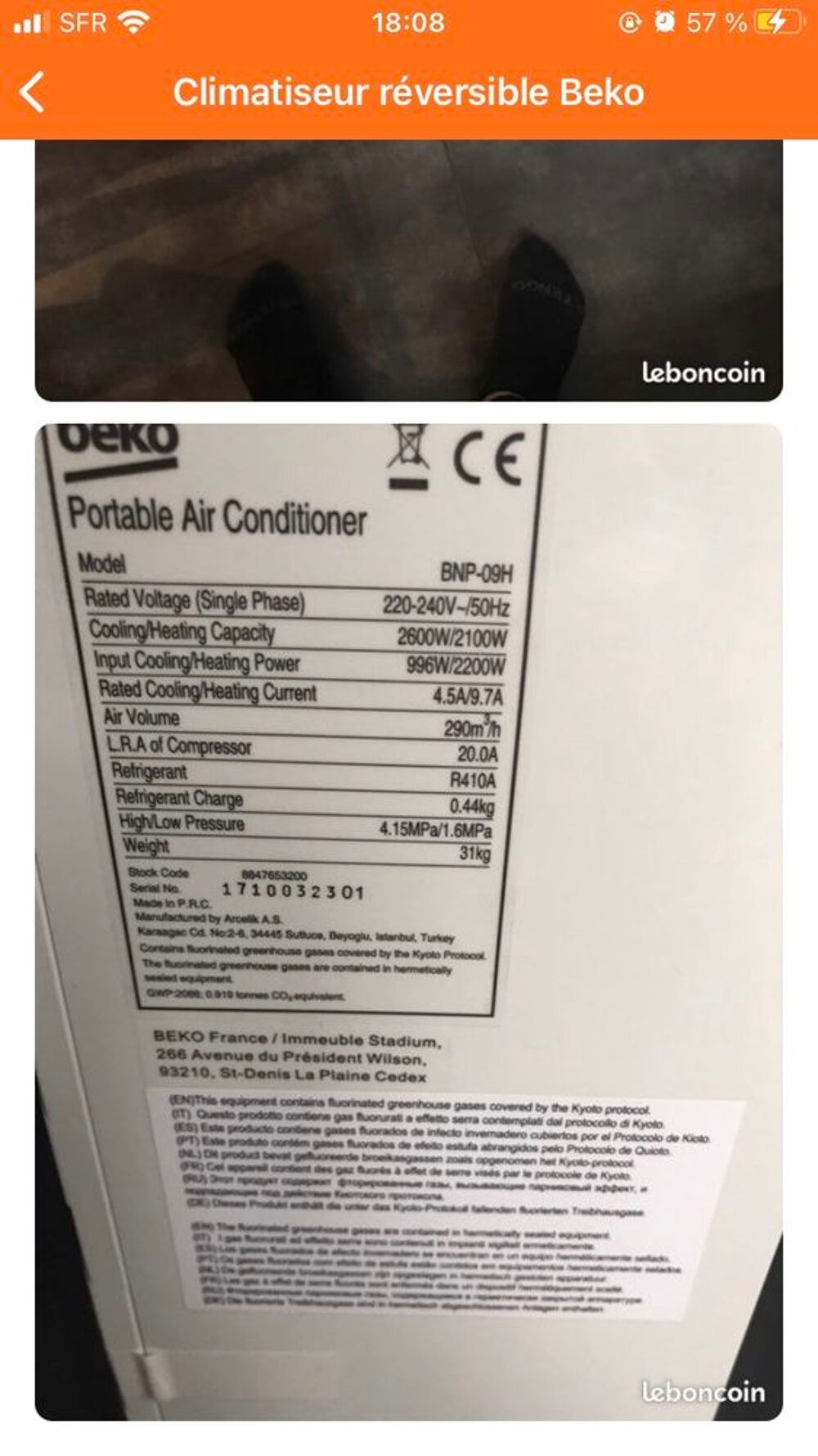 climatiseur r&eacute;versible Electroménager