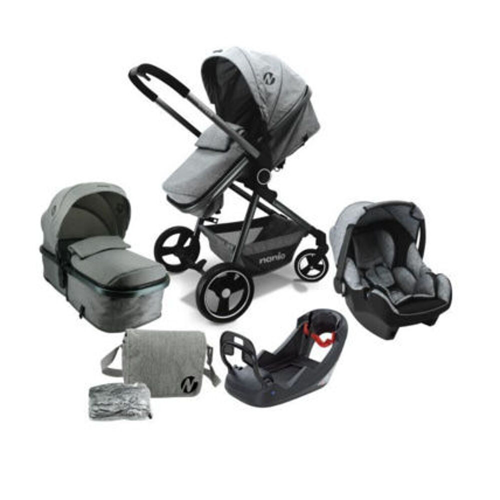 Poussette combin&eacute;e 3 en 1 NANIA GIULIA + Si&egrave;ge auto BEONE EV Mobilier enfants