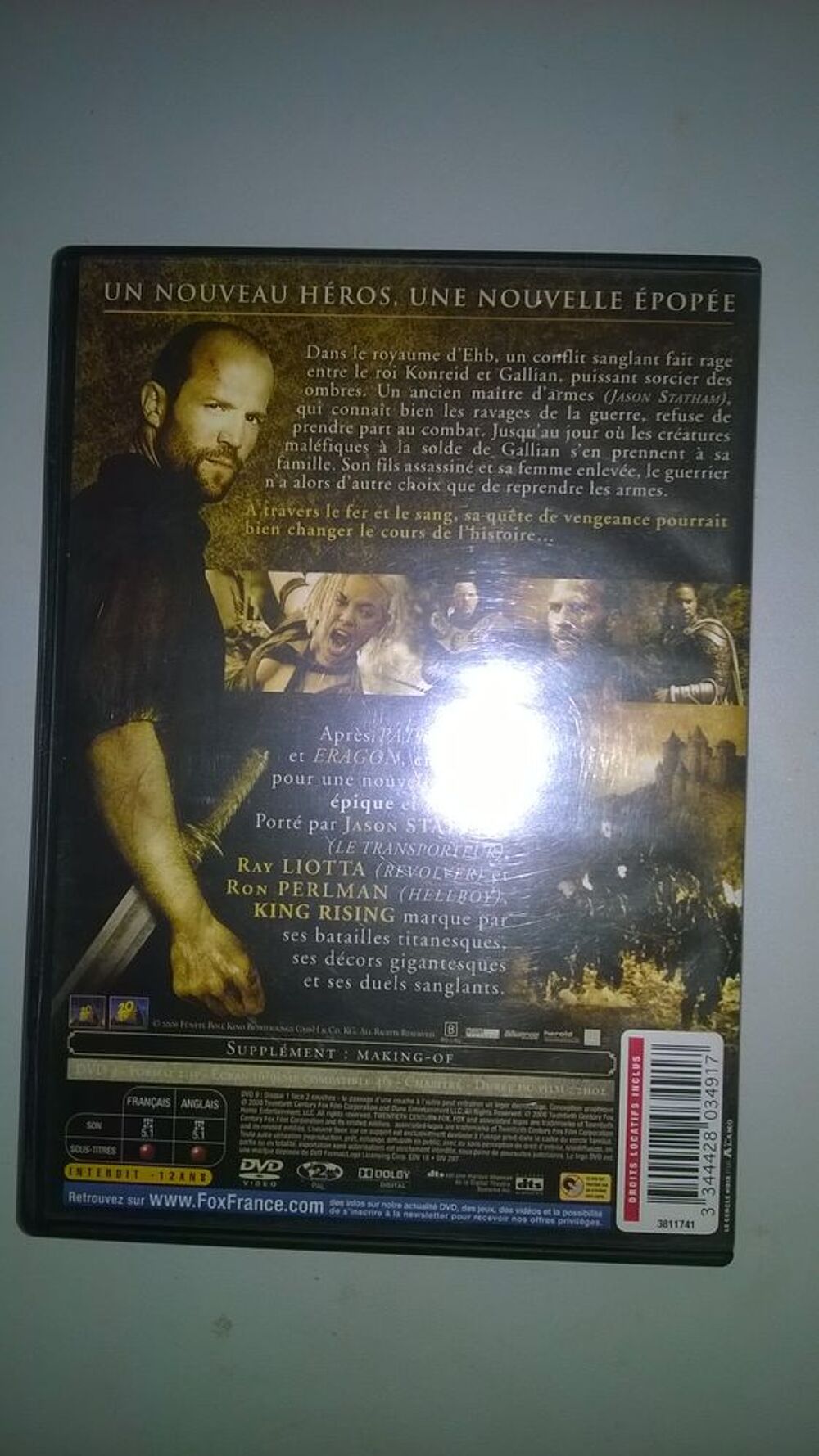 DVD King Rising
DVD Zone 2
Tres bon &eacute;tat
Dans le royaum
DVD et blu-ray