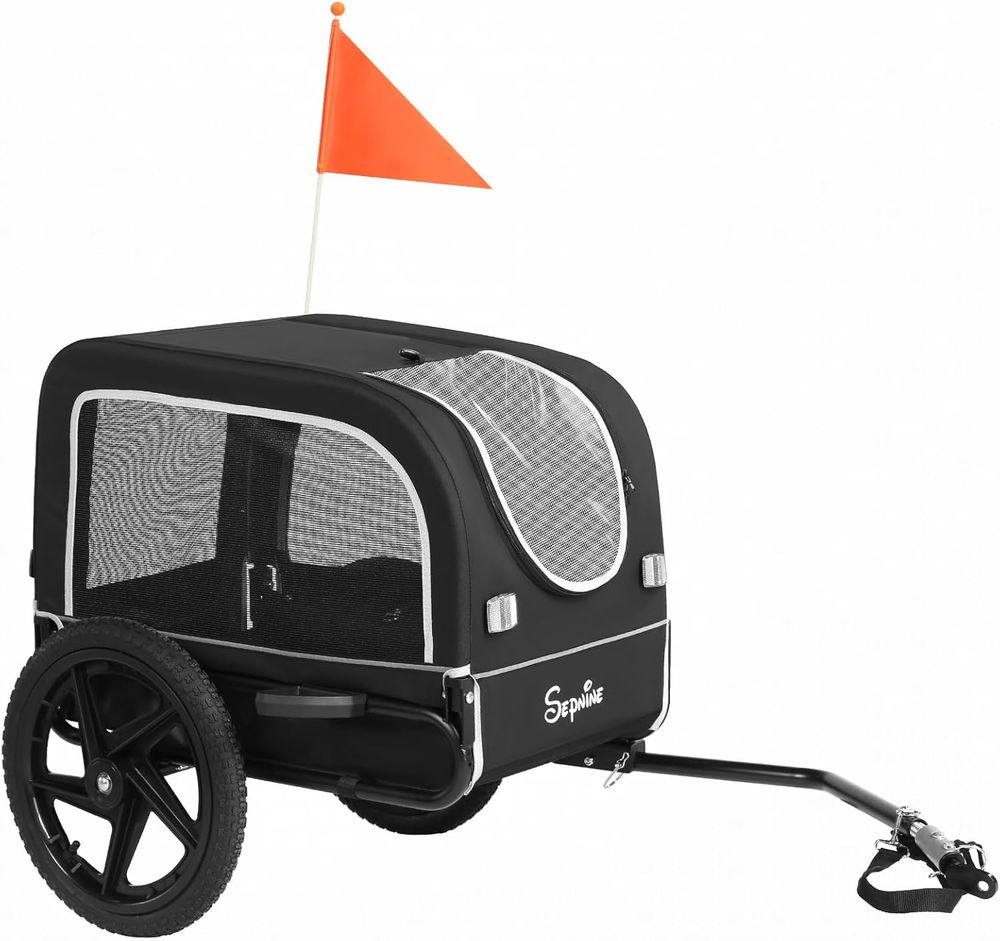 Remorque v&eacute;lo pour chiens, pliable, jamais servie Sports
