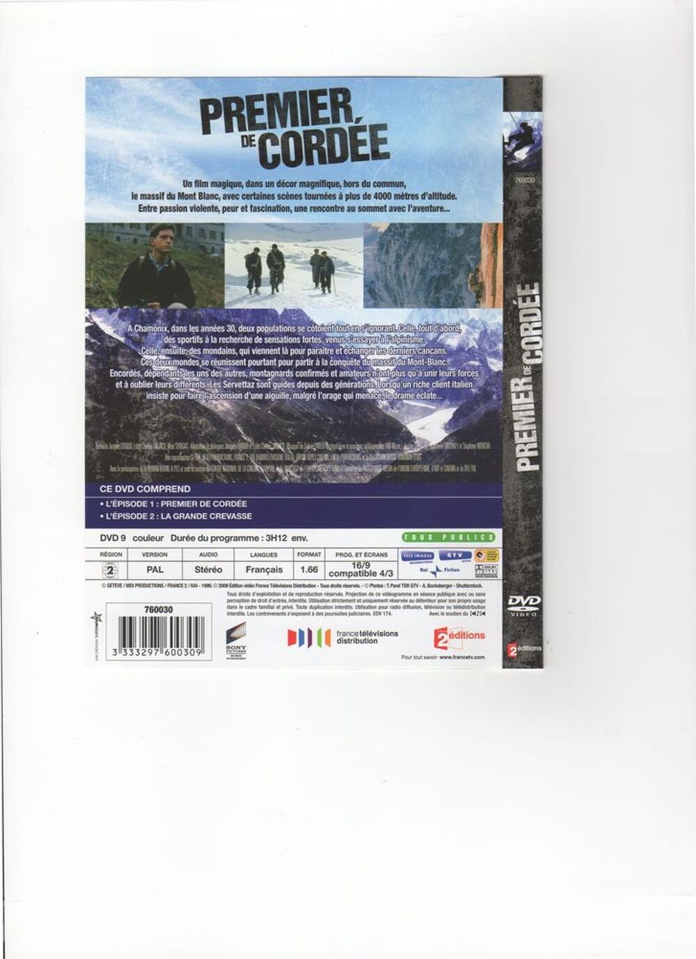 DVD VIDEO : PREMIER DE CORDEE DVD et blu-ray