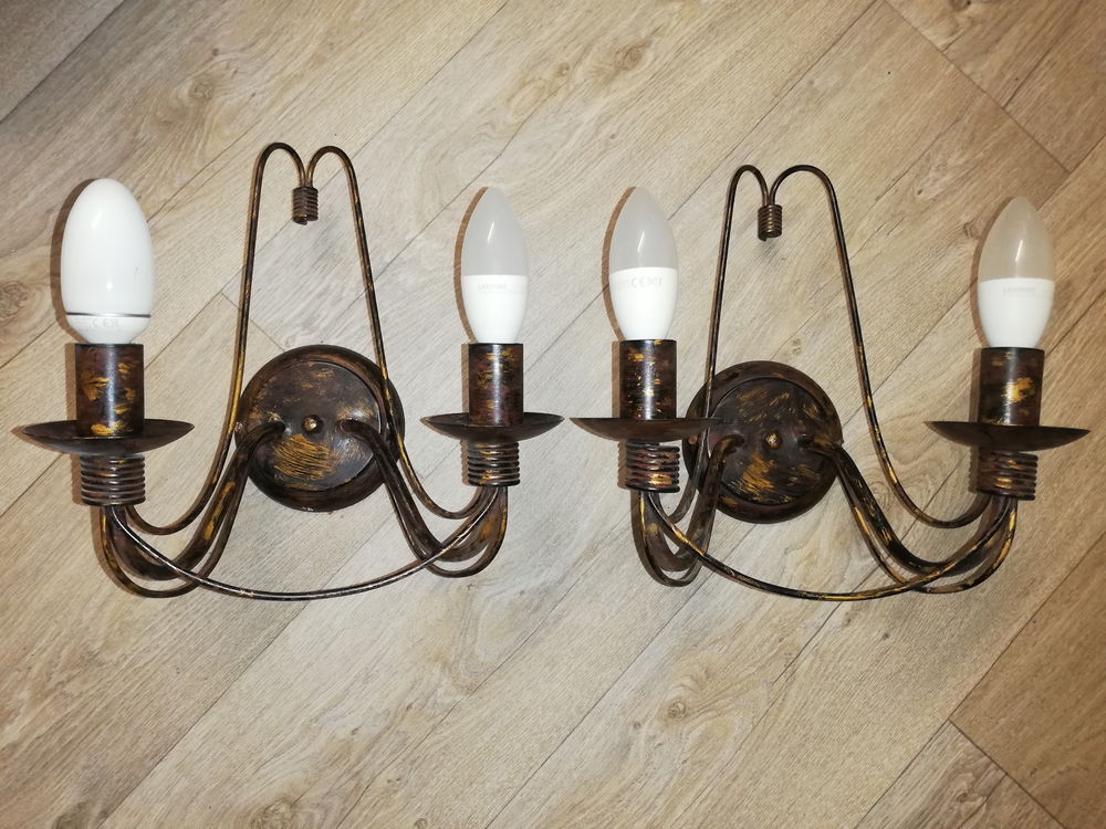 2 appliques led keria a 2 lampes couleur rouille Décoration