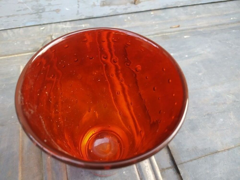 Vase Verre &agrave; Bulles Vintage Murano Fratelli Toso Glass Décoration