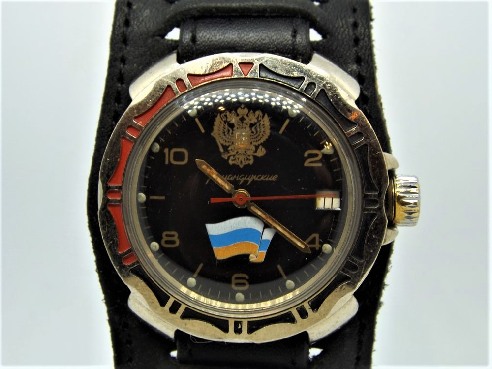 Montre russe Vostok Komandirskie rare boitier lunette rond Bijoux et montres