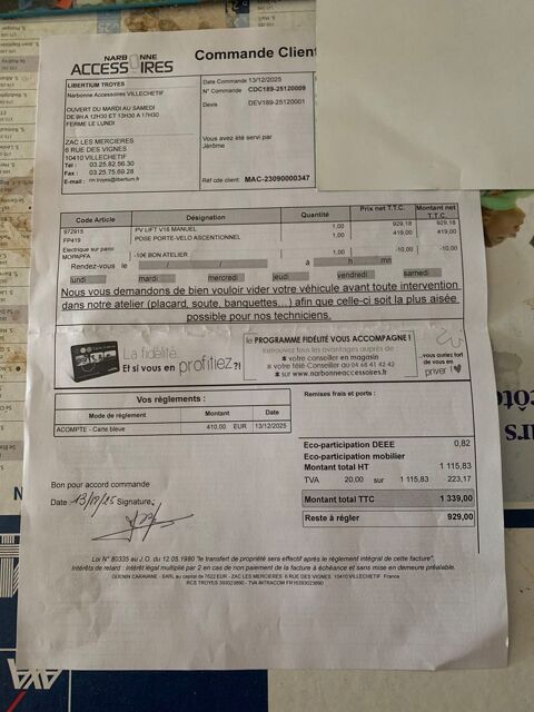 Pi&egrave;ces et &eacute;quipements Caravaning Pi&egrave;ces et &eacute;quipements Caravaning  occasion Cruzy-le-Ch&acirc;tel 89740