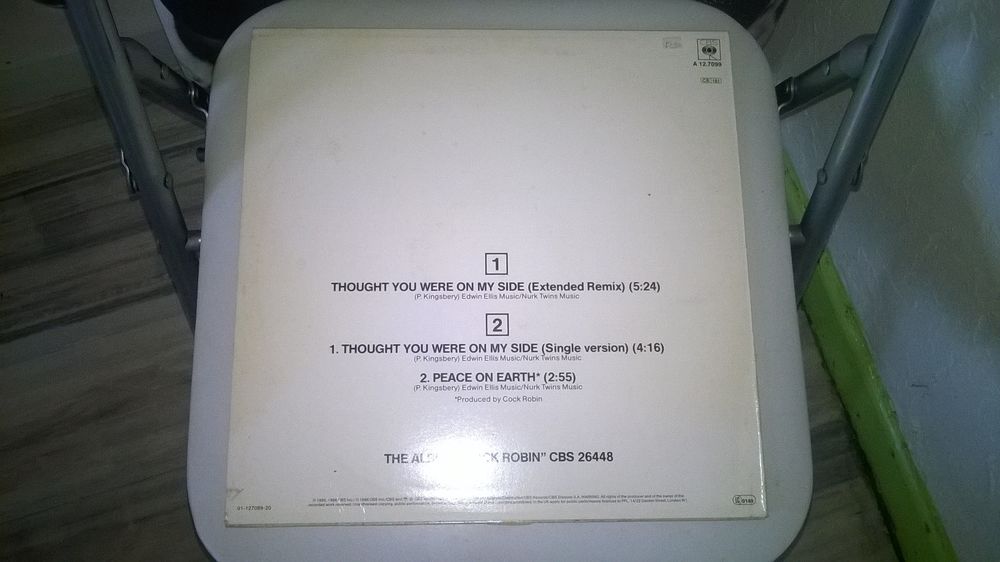 Vinyle Cock Robin
Thought You Were On My Side
Maxi 45T
198
CD et vinyles