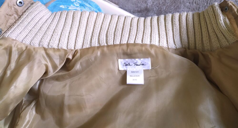 veste matelass&eacute; beige carla faustini Vtements