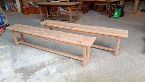 Deux bancs en ch�ne 220 Parnans (26)